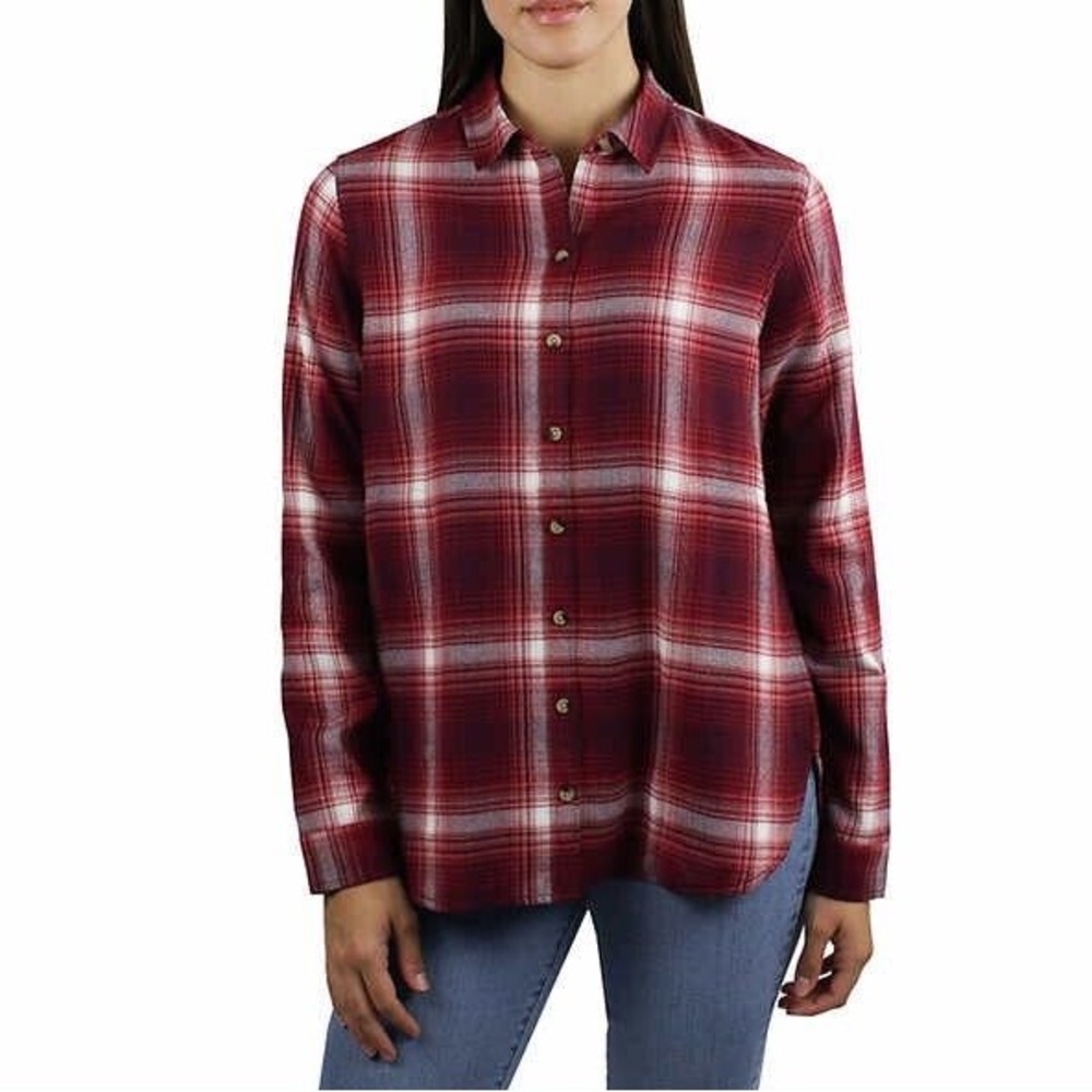 JACHS Girlfriend Red Plaid Button Down Shirt*